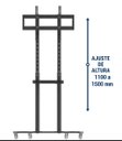 Ver imagem 4 de Pedestal Plus Suporte de Chão com Bandeja e Ajuste de Altura para Tv de Ate 75 Pol Digodigodigo Pede