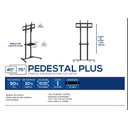 Ver mais imagens de Pedestal Plus Suporte de Chão com Bandeja e Ajuste de Altura para Tv de Ate 75 Pol Digodigodigo Pede