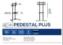 Ver mais imagens de Pedestal Plus Suporte de Chão com Bandeja e Ajuste de Altura para Tv de Ate 75 Pol Digodigodigo Pede