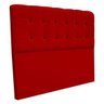 Cabeceira Estofada Mel Com Botões Preto 160 cm para Cama Box Queen Suede Vermelho Quarto - AM Decor - 2