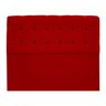 Cabeceira Estofada Mel Com Botões Preto 160 cm para Cama Box Queen Suede Vermelho Quarto - AM Decor - 1