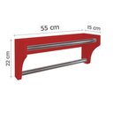 Ver imagem 4 de Toalheiro Duplo Suporte Cabideiro Porta Toalhas De Parede Acessório Para Banheiro Vermelho Laca
