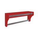 Ver imagem 3 de Toalheiro Duplo Suporte Cabideiro Porta Toalhas De Parede Acessório Para Banheiro Vermelho Laca