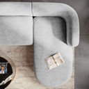 Ver imagem 7 de Sofá Modular Celinne Luxuoso Sala de Estar Decoração Luxo 265cm Linho Cinza Claro