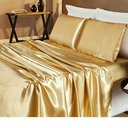 Ver imagem 1 de Jogo de Lençol Cama King 4 Peças Cetim Charmousse Romantic:Dourado