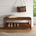 Ver imagem 3 de Banco Sapateira Hall Entrada Madeira Quarto Castanho Apoana Idimex