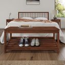 Ver imagem 4 de Banco Sapateira Hall Entrada Madeira Quarto Castanho Apoana Idimex