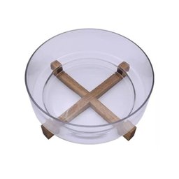 Saladeira de Vidro com Base 28 Cm Mimo Acácia Vd24047 - 1