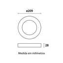 Ver imagem 2 de Plafon Led 209mm 6500k para Ventilador de Teto Universal 18w Preto. Blumenau Iluminação 80606001