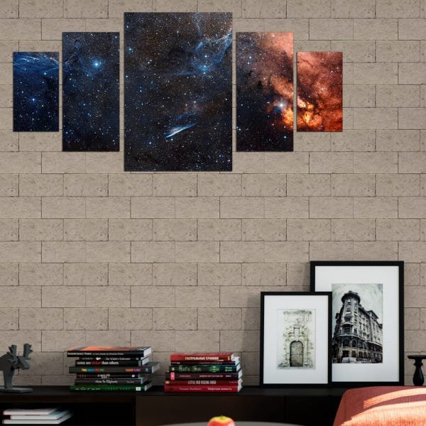 Quadro Decorativo Universo 3 em MDF 28x60cm - Laminina - 1