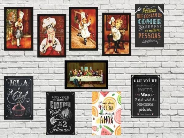 Kit 20 placas Decor Vintagê Retrô Cozinha - 1