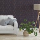 Ver imagem 2 de Papel de Parede Geométrico Colmeia Vetor Laranja - 1,50x0,5m