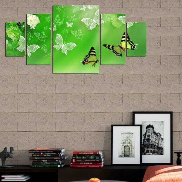Quadro Decorativo Borboleta 5 em MDF 28x60cm - Laminina - 1