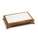 Ver imagem 2 de Bandeja Decorativa Espelhada Madeira Luxo Envernizada para Sala Lavabo Bar