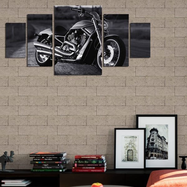 Quadro Decorativo Moto 2 em MDF 28x60cm - Laminina - 1
