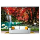 Ver imagem 1 de Papel De Parede Cachoeiras Animais Pássaros 3D 7,50M² Xch03