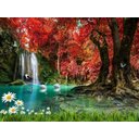 Ver imagem 2 de Papel De Parede Cachoeiras Animais Pássaros 3D 7,50M² Xch03