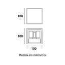 Ver imagem 4 de Arandela Germany Free Led Quadrada 6W Bivolt 3000K Luz Amarela Preto Fosco