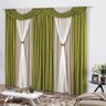 Cortina Casa Dona Verde Musgo em Malha com Detalhe de Voil 250x300cm - 2