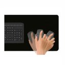 Ver imagem 4 de Mouse Pad Couro Sintetico Preto 70x30 Cm + Apoio Copo