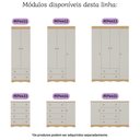 Ver imagem 6 de Guarda-roupa Infantil 92cm 3 Portas e 2 Gavetas Realeza Multimóveis Mp4452 Madeirado/off White
