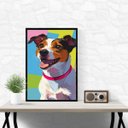 Ver imagem 1 de Quadro Jack Russell Terrier 24x18cm:moldura Branca