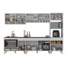 Cozinha Modulada Completa Compacta 287cm com Balcão para Cooktop Veneza Multimóveis MP2269  - 5