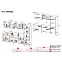 Ver imagem 4 de Cozinha Modulada Completa Compacta 287cm com Balcão para Cooktop Veneza Multimóveis MP2269