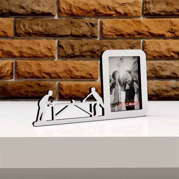 Porta-retrato Quadro Presente Esporte Pingue Pongue Tenis De Mesa Branco - 3