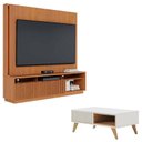 Ver imagem 1 de Estante Home Theater Jordão Freijó com Mesa de Centro Jeri Off White Freijó - Colibri