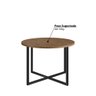 Mesa de Centro Industrial Redonda 50cm - Carvalho/Preto - 3