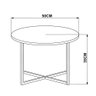 Mesa de Centro Industrial Redonda 50cm - Carvalho/Preto - 4