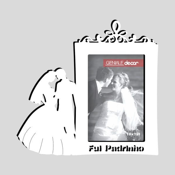 Porta-retrato Quadro Fui Padrinho Presente Lembrança Casamento Branco - 2