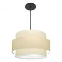Ver imagem 3 de Lustre para Sala de Jantar Vivare Md-4394 Cúpula em Tecido 50cm Algodão-crú 127/220v