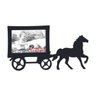Porta-retrato Quadro Carruagem Presente Cavalo Preto - 1