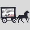 Porta-retrato Quadro Carruagem Presente Cavalo Preto - 2