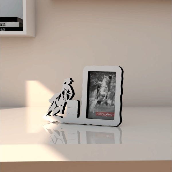 Porta-retrato Quadro Tambor Presente Para Montadora Montador De Cavalo Branco - 3