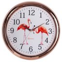 Ver imagem 1 de Relógio Parede 40cm Silencioso Rosê Flamingos Herweg 660047s