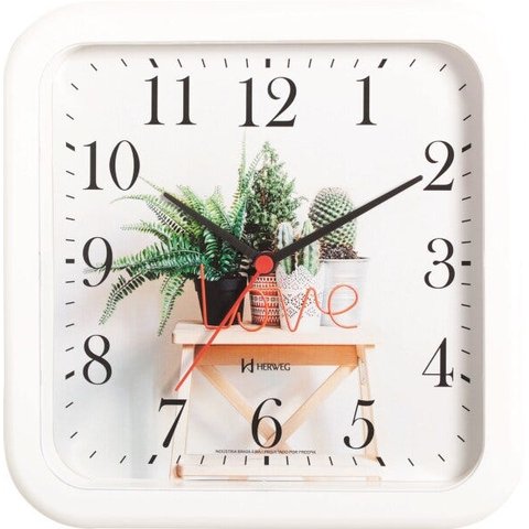 Relógio Parede 23cm Silencioso Branco Cozinha Herweg 660053S