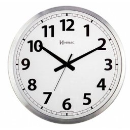 Relógio Silencioso Parede 40cm Branco Alumínio Herweg 6713s - 1