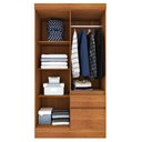 Ver imagem 3 de Guarda Roupa Solteiro com Pés 4 Portas 2 Gavetas - Oregon-cinamomo - Tcil Móveis