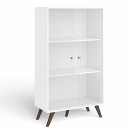 Cristaleira Baixa Retro 2 Portas - Branco - Movelbento - 1