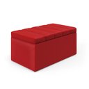 Ver imagem 3 de Calçadeira Baú Navi 90 para Cama de Solteiro A-020 Couro Vermelho Aradecor