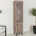 Ver imagem 1 de Cristaleira Retrô com 2 Portas Rústico