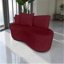 Ver imagem 1 de Namoradeira Sofá 2 Lugares Yara Orgânica Suede Marsala