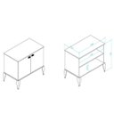 Ver imagem 2 de Aparador Clássico 2 Portas - Rustico - Movelbento