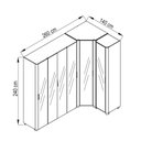 Ver imagem 4 de Guarda-Roupa Modulado Lúmine 6 Portas 4 Gavetas com Vidro e LED 100% MDF Off White - Pnr Móveis