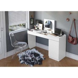 Penteadeira Escrivaninha com Espelho Crystal - Branco | Baby Home - 6