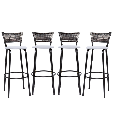 Kit 4 Banquetas Alta para Cozinha Junco Degradê Bancada Bistrô Balcão Ilhas Área Gourmet Piscina
