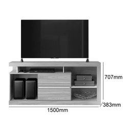 Rack para Tv 55 Polegadas Monaco Madero Off White Mobler - 3